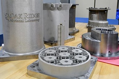 3D Printed parts from Oak Ridge National Laboratory. Photo Credit: ORNL