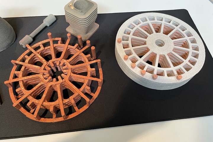 Rotor made of copper and alumina