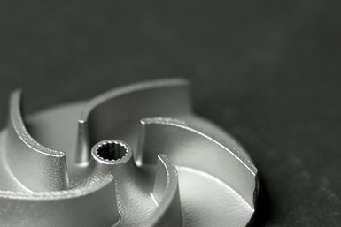 Impeller, austenitic EOS stainless steel 254 3D printing material. Photo Credit: EOS