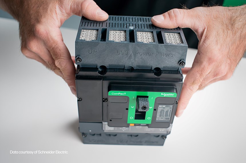 3D printed air filters for Schneider Electric
