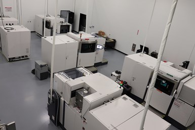 KAM installed two more EOS M400-4 3D printers for a total of 20 additive machines on its manufacturing floor. Photo Credit: KAM