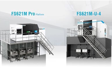 Farsoon’s FS621M Pro Platform and FS621M-U-4 multilaser, large-format metal additive manufacturing systems. Photo Credit: Farsoon
