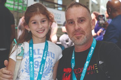 Saylor White and her father Todd White visited the IMTS Smartforce Student Summit for her birthday.