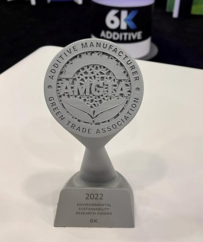 6K Additive Receives Sustainability Award