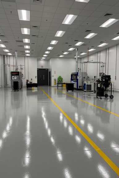 inside of Collins Aerospace Monroe North Carolina additive manufacturing facility