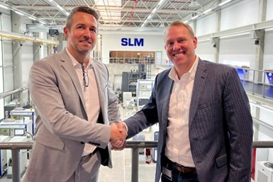 Sam O’Leary, CEO of SLM Solutions, and Jacob Brunsberg, CEO of Sigma Additive Solutions.Photo  Credit: Sigma Additive Solutions