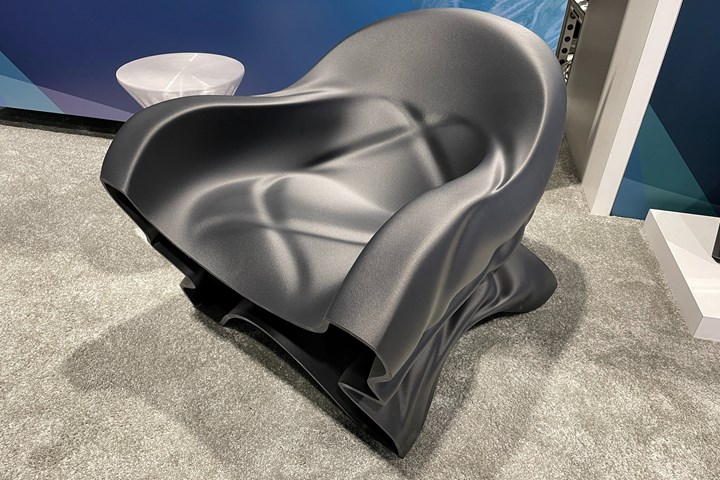 chair 3D printed by Titan Robotics in the 3D Systems booth 