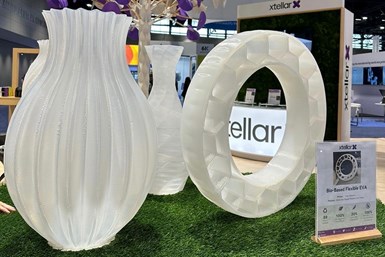 Bio-based EVA materials debuted at RAPID + TCT 2023 in Xtellar’s first exhibition booth. Photo Credit: Xtellar