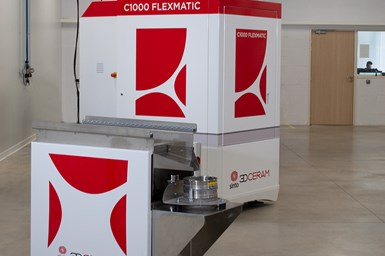 3DCeram’s C1000 Flexmatic industrial ceramic printer is a part of the project’s semiautomatic production line. The Photo Credit: 3dCERAM