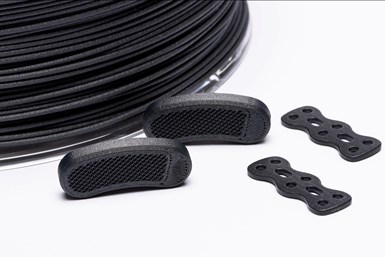 The VESTAKEEP iC4612 3DF and VESTAKEEP iC4620 3DF materials are the two available filaments featuring 12% and 20% carbon fiber content, respectively. Photo Credit: Evonik
