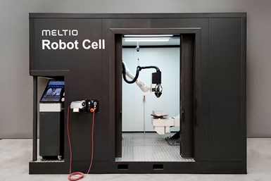 Meltio’s Robot Cell offers an intuitive plug-and-play solution, enabling customers to receive a ready-to-use cell for robotic metal 3D printing. Photo Credit: Meltio