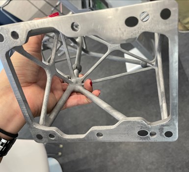 reinforced 3D printed aluminum bracket