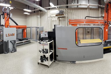Purdue's Thermwood LSAM Research Lab includes an LSAM AP 105 Printer and LSAM Trim 105 5-Axis CNC router. Photo Credit: Thermwood
