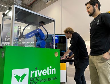 Rivelin robotic postprocessing system at formnext