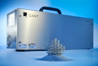 The quantum particle sensor detects and classifies the particles in printing powders according to size, number, composition and, in future, shape. Source: Q.ANT