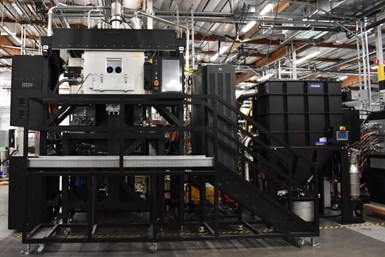 A large-format Sapphire XC in Velo3D’s Lakeview, California, manufacturing facility. Source: Velo3D