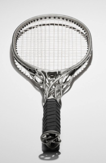 The Hìtëkw tennis racket frame was 3D printed as a collaboration between All Design Lab and Protolabs.
