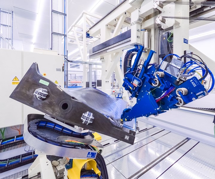 Rolls-Royce UltraFan engine fan blade carbon fiber composite automated production