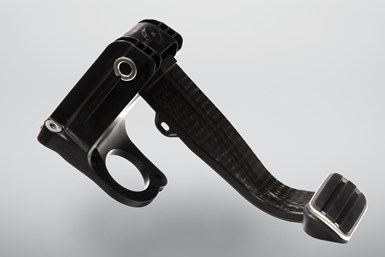 The first all-thermoplastic composite brake pedal. 