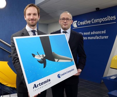 Artemis Technologies and Creative Composites partner on eFoiler to cut drag on fast vessels by 90%