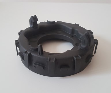 3D-printed composite airbag housing container prorotype