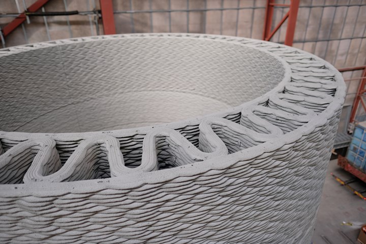3D-printed wind turbine concrete base