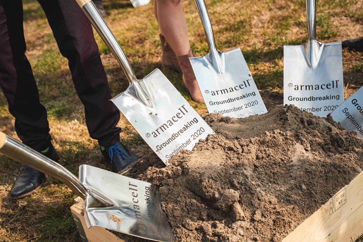 Armacell and Thimister-Clermont representatives break ground on Armacell's facility expansion