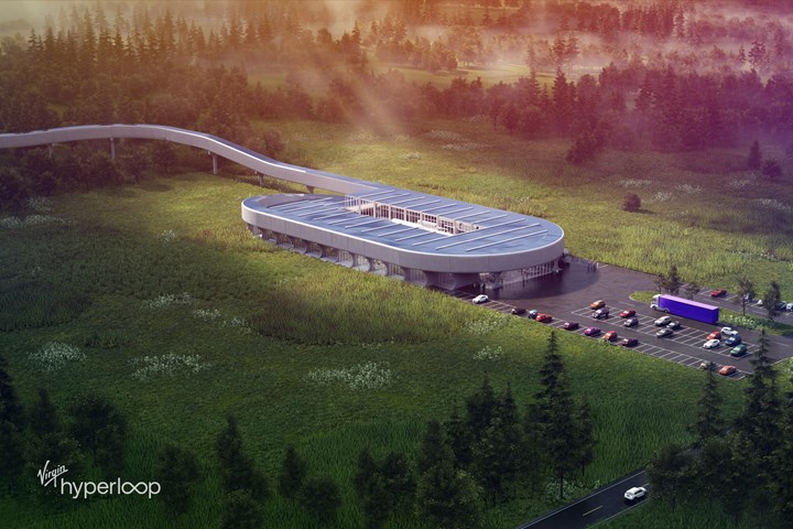 Rendering of the Virgin Hyperloop Hyperloop Certification Center