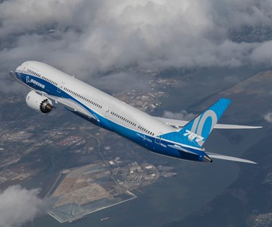 Boeing 787-10 in flight