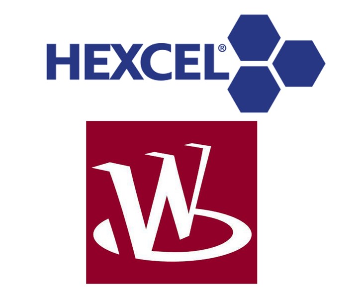 Hexcel and Woodward logos