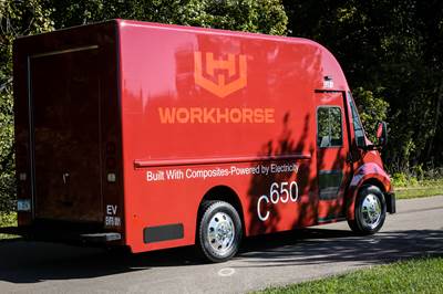 Workhorse receives purchase order for all-electric, composite body delivery vehicle series