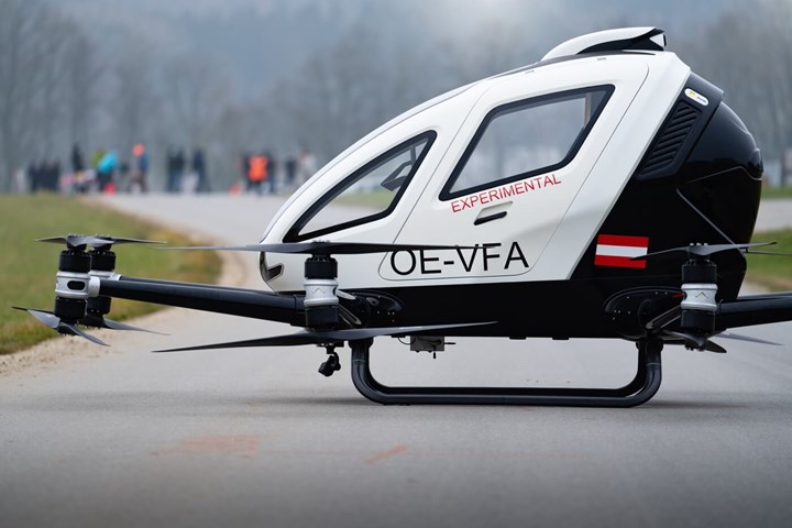 EHang passage-grade autonomous aerial vehicles.
