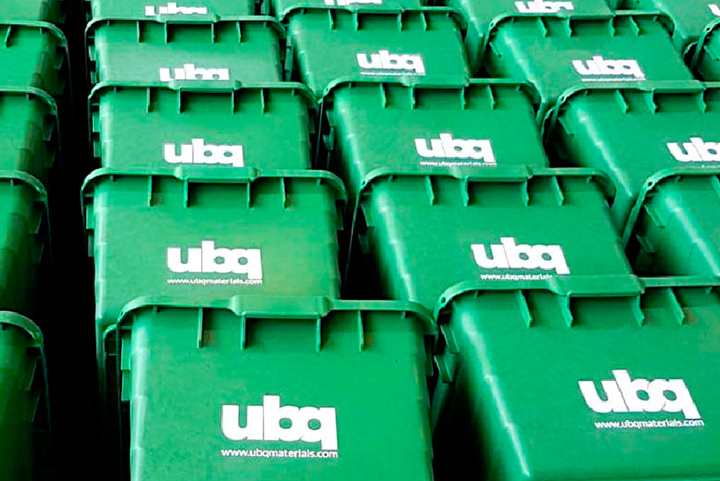 recycling bins made with UBQ thermoplastic