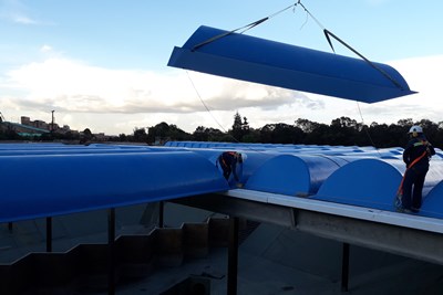 Large composite covers protect a lot of water