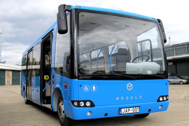 The Modulo composite transit bus.