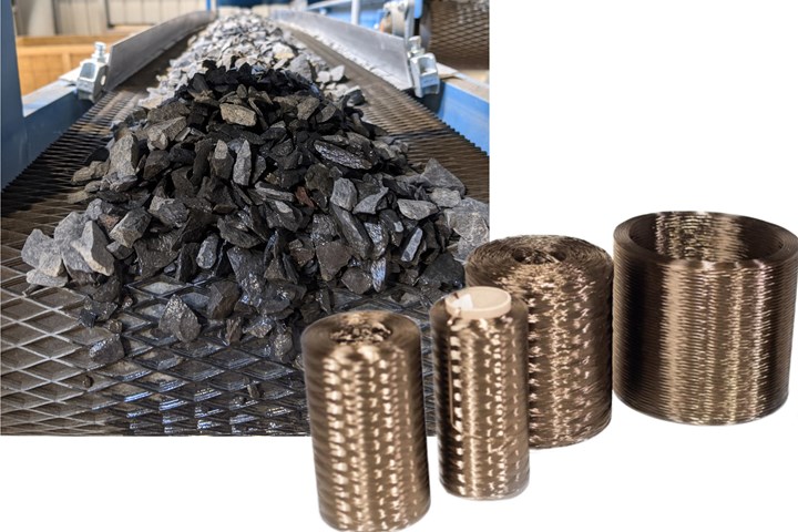 Basalt fiber products from Mafic USA.