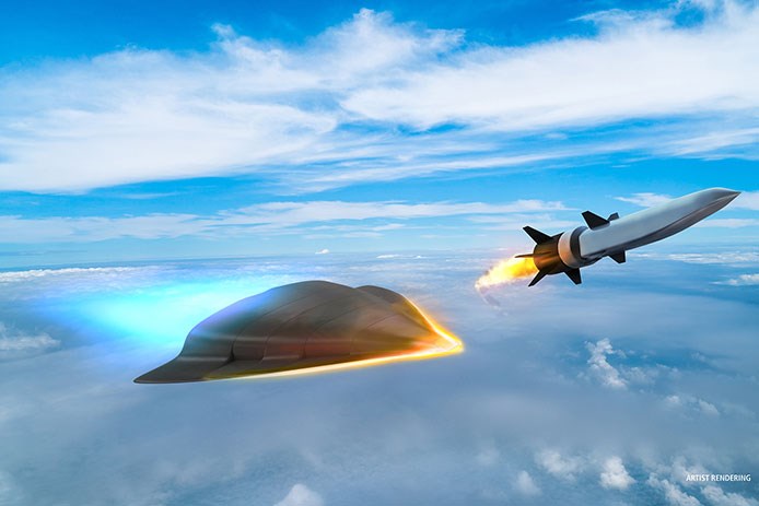 Conceptual illustration unveils what composite hypersonic vehicles might look like in flight.
