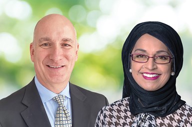 Jon Hunter (left) and Sonia Razzaque (right), Michelman’s associates leading EH&S and Regulatory Compliance and Product Stewardship.