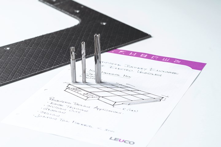 Leuco diamond cutting tools for composites cutting
