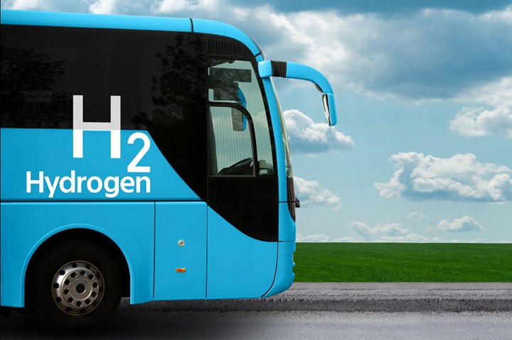 Illustrated hydrogen bus concept.