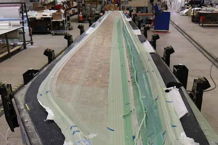 NREL 13-meter thermoplastic wind blade.