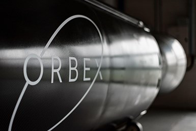 Orbex rocket up close.