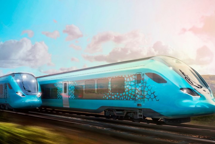 Rendition of the Talgo Vittal-One hydrogen train.