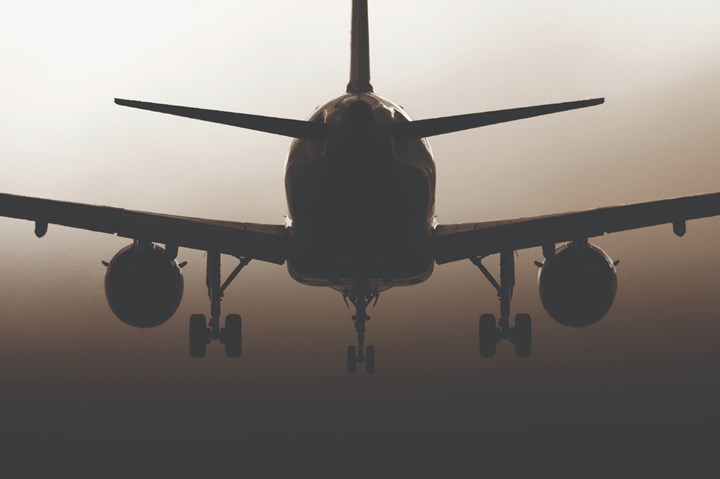 Airplane silhouette.