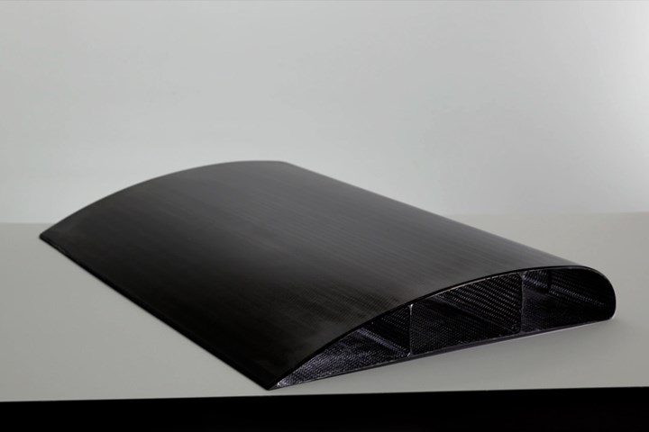 resin transfer molded carbon fiber composite tactical aircraft demonstrator wing