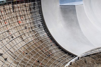 Pultron Composites implements flexible composite rebar for skate park construction