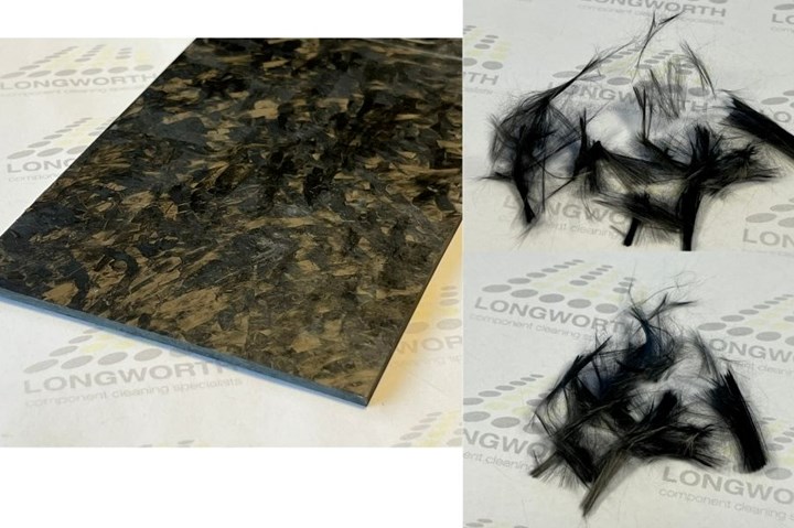 carbon fiber composites before and after DEECOM recycling process