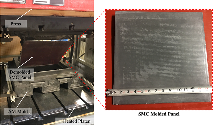 CF/PPS plaque tool successfully molded SMC plaques.