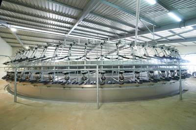 Composite rotary milking platform evolves via process innovations