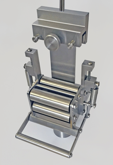 Test fixture calibration procedure using L-shaped steel bracket. 